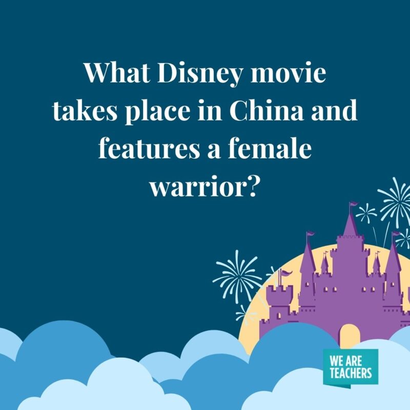 What Disney movie takes place in China and features a female warrior? What Disney movie takes place in China and features a female warrior?