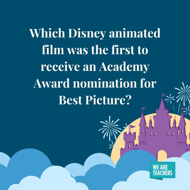 Which Disney animated film was the first to receive an Academy Award nomination for Best Picture? Which Disney animated film was the first to receive an Academy Award nomination for Best Picture?