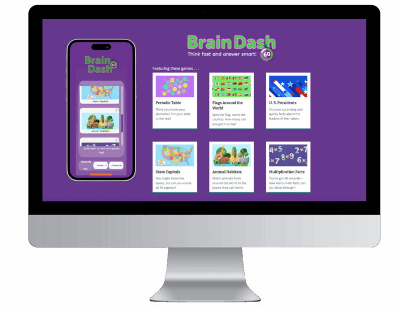 Brain Dash on Computer Brain Dash 60 on computer