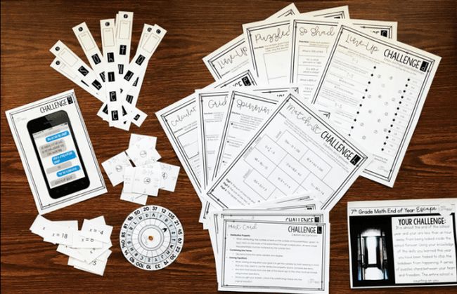 Classroom Escape Room: Math Room Series of classroom escape room materials for a math-themed room