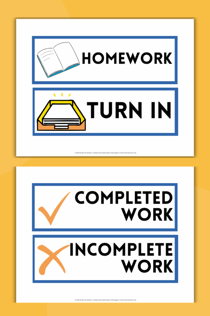 Organize completed and incompleted work