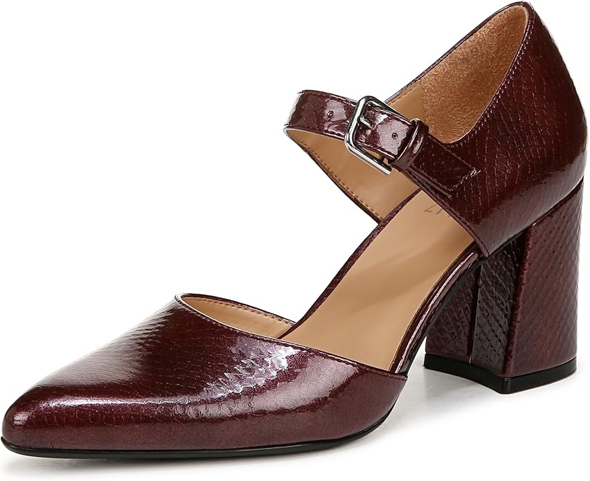 Naturalizer Mary Jane Pump in Cranberry Leather