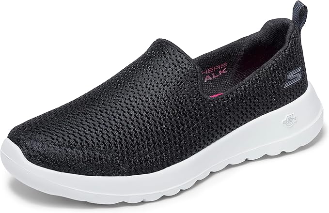 Skechers Go Walk Joy shoes in black with white soles