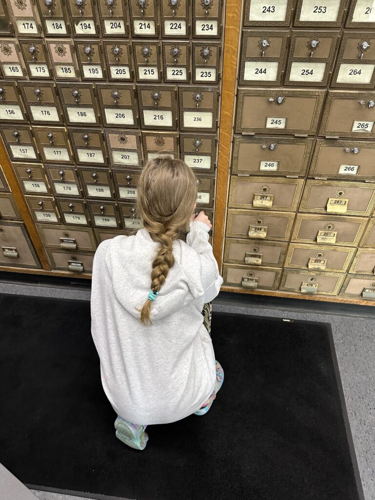 Student on a summer scavenger hunt for students 