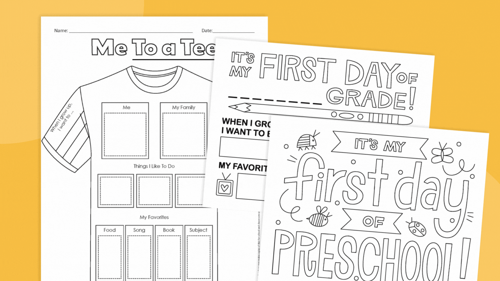 First Day of School Bundle