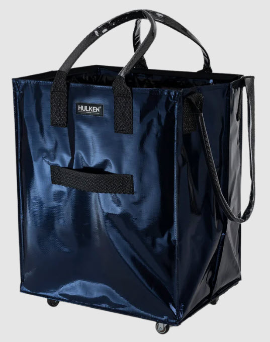 Hulken Rolling Tote in metallic dark blue