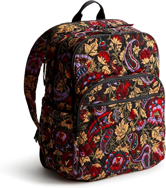 Vera Bradley Bancroft Backpack in Midnight Garden Paisley