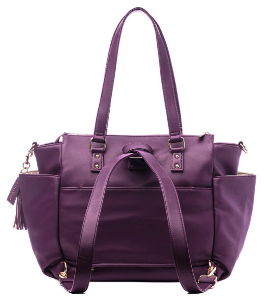 White Elm Gemini Convertible Backpack in Plum