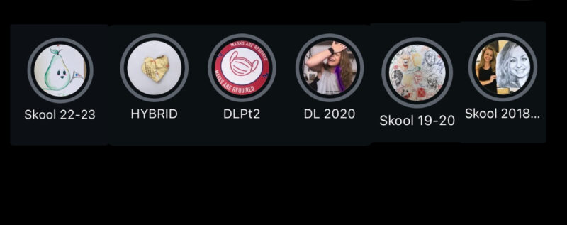 Highlights on Instagram where daily records are stored