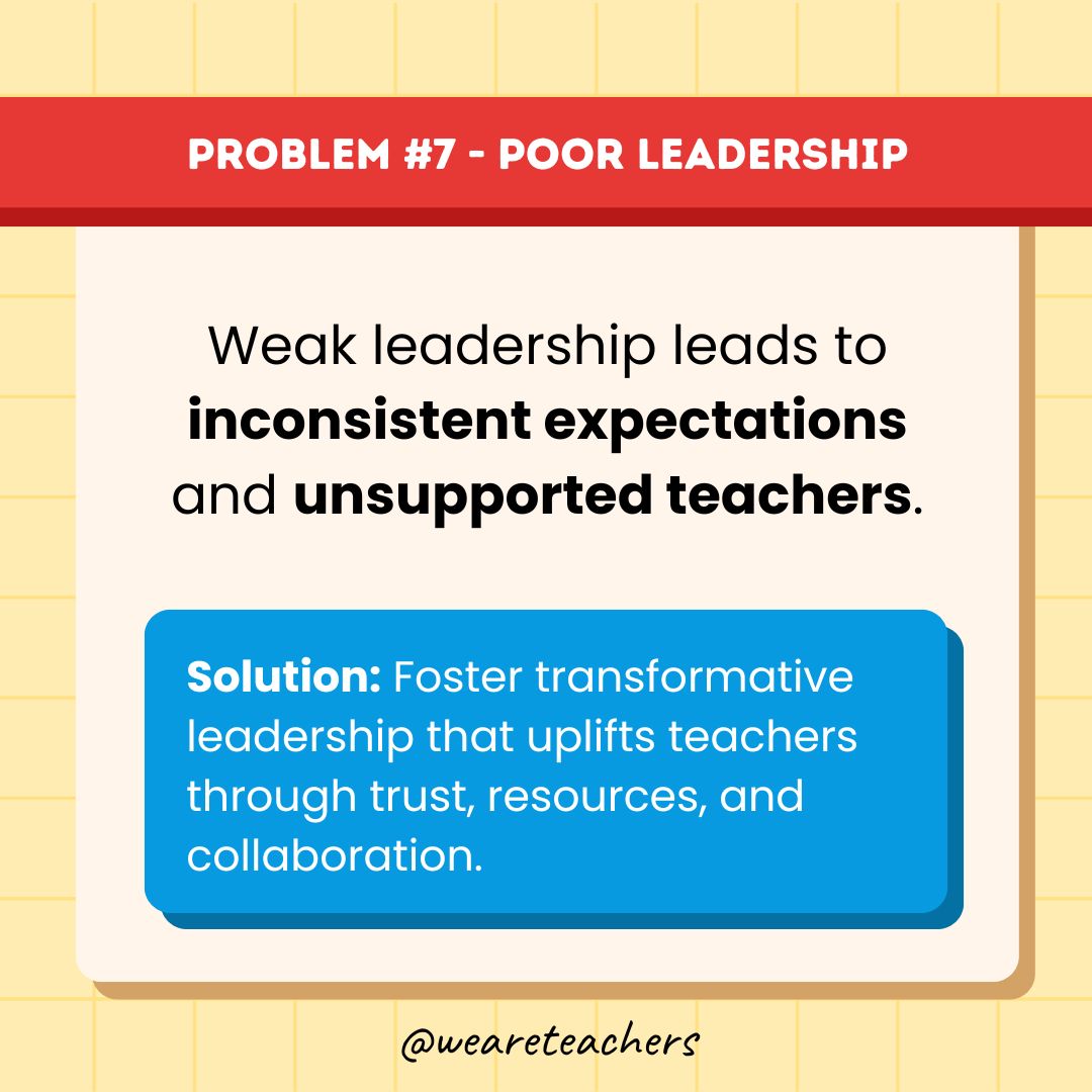 Infographic about a possible reason and a solution to the teacher retention crisis