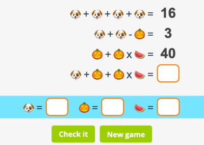 Math picture puzzles for middle school math. 
