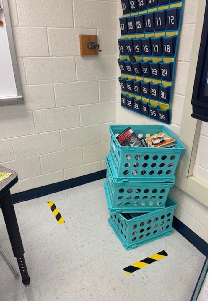 Photo of phone holder in classroom