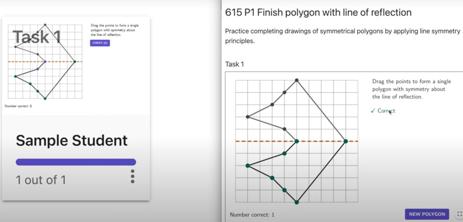 GeoGebra screenshot of student work