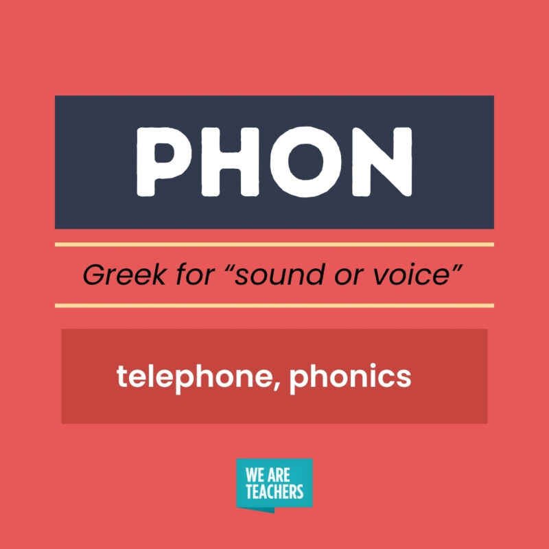 Greek and Latin Root Words PHON, Greek for sound or voice