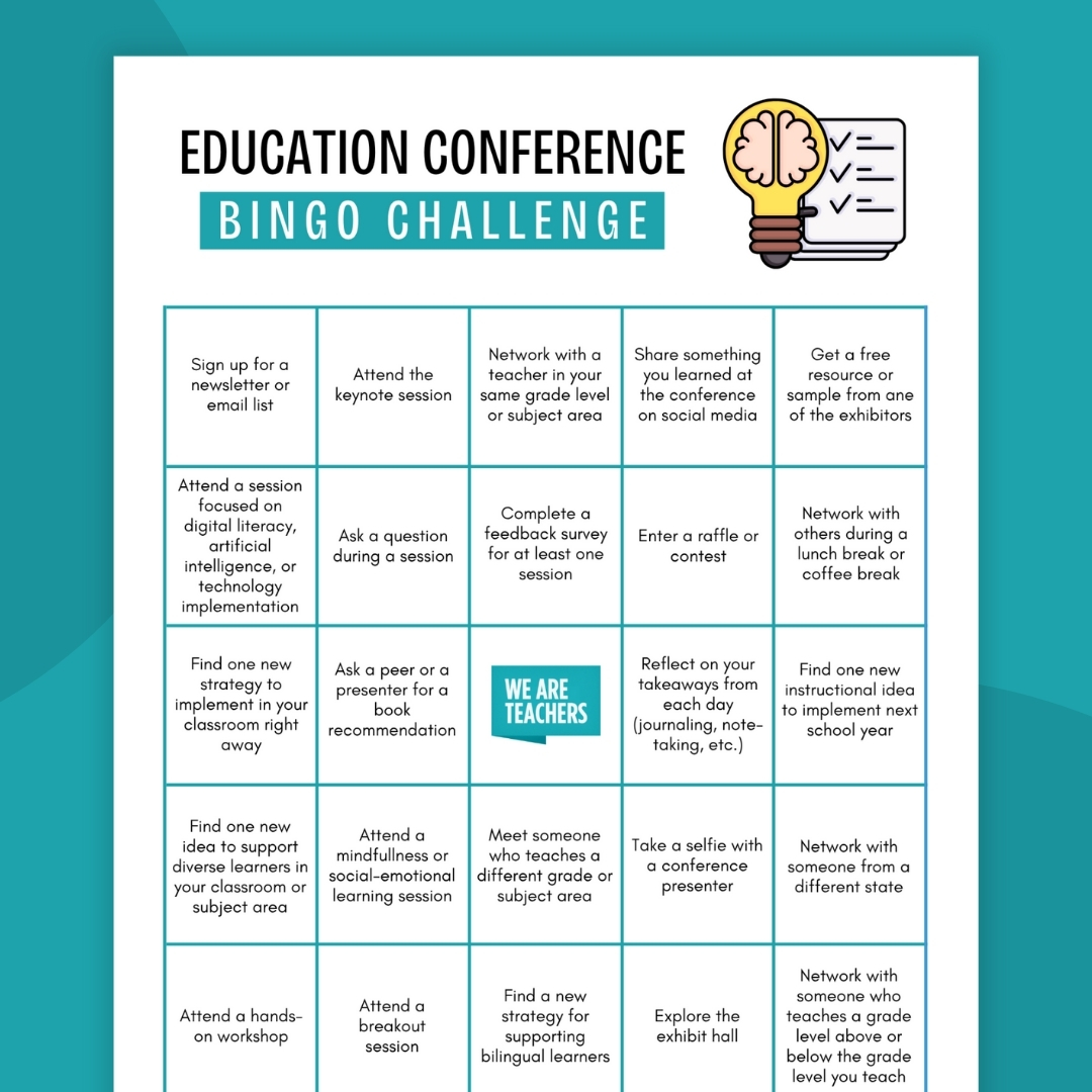 Conference Bingo an image of an educational conference bingo printable
