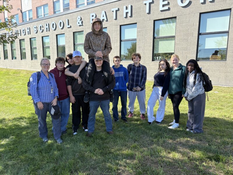 Trundy with her students