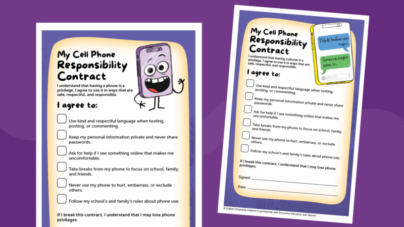 cell phone contract digital citizenship cell phone