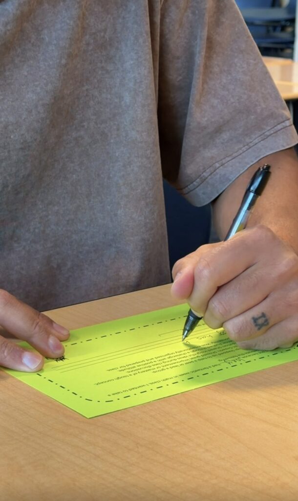 sending notes home from zander epps