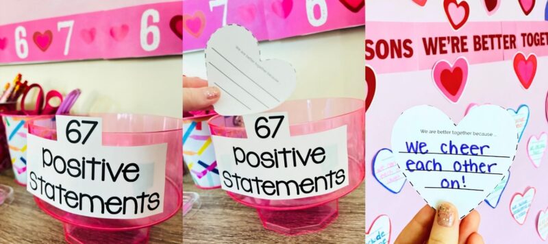 an image of a student response sheet for a Valentine's Day bulletin Board