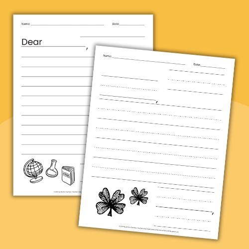 a featured image of letter writing paper printable bundle