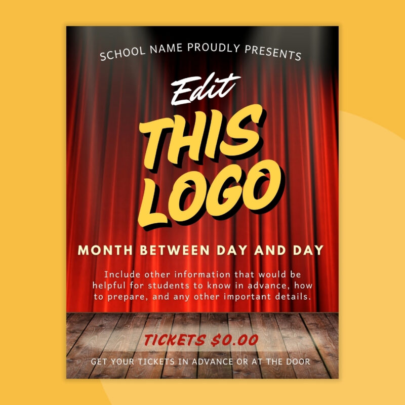 Audition Flyer Template an image of an audition flyer template