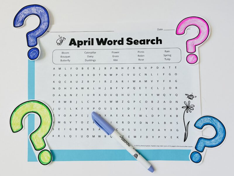 an image of a fun unsolvable word search printable for April Fool's Day