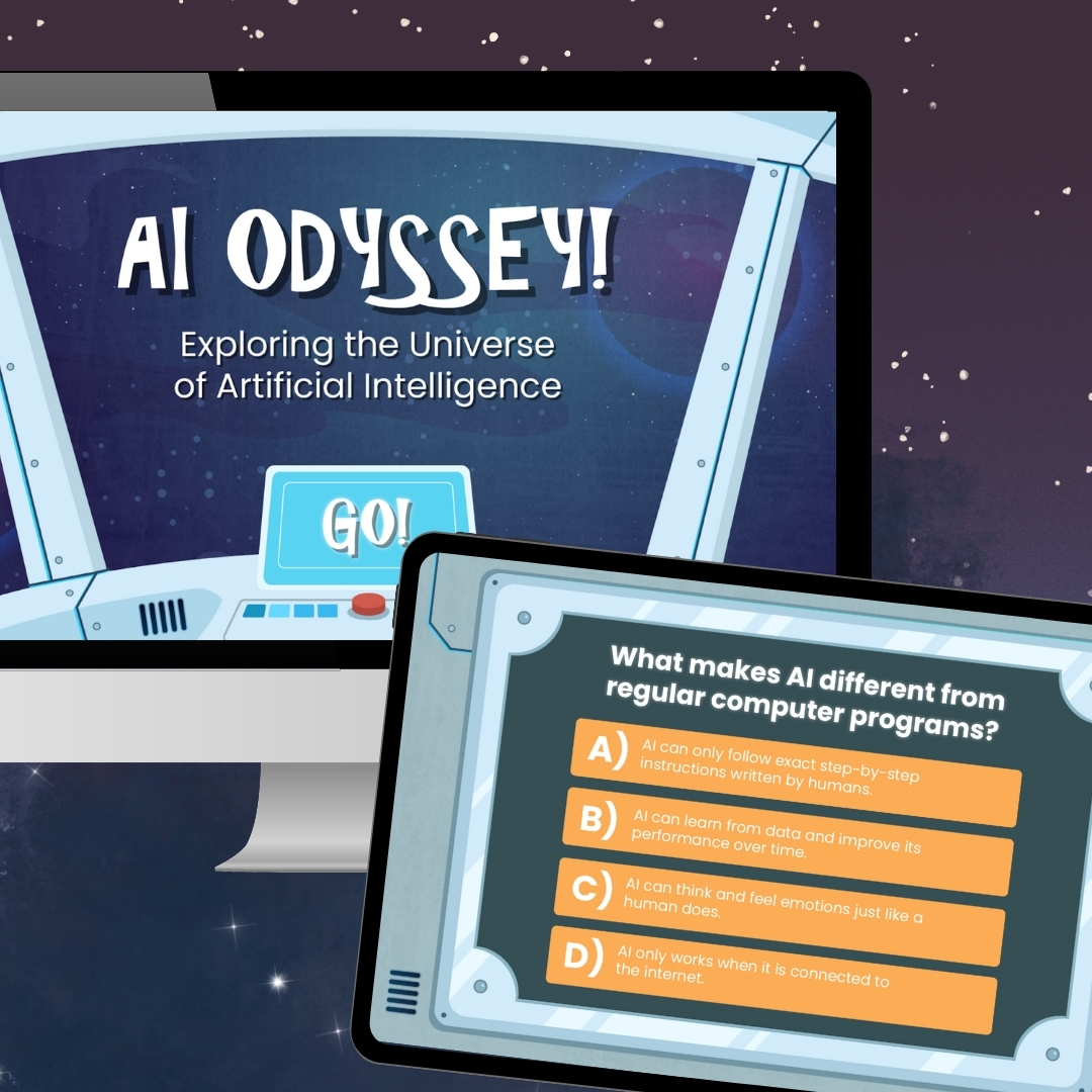 Images of the Google Slide understanding AI game