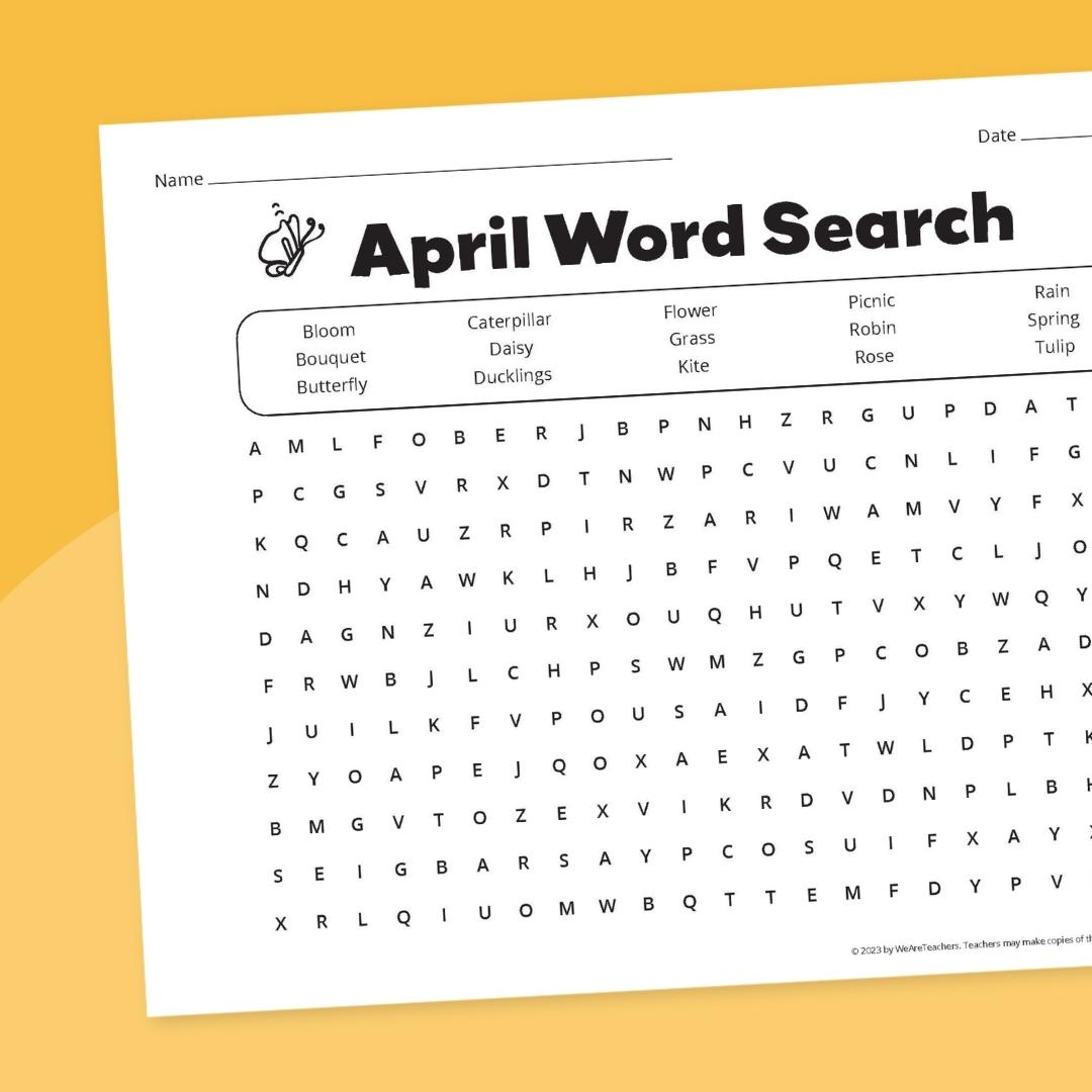 April Fools' word search 
