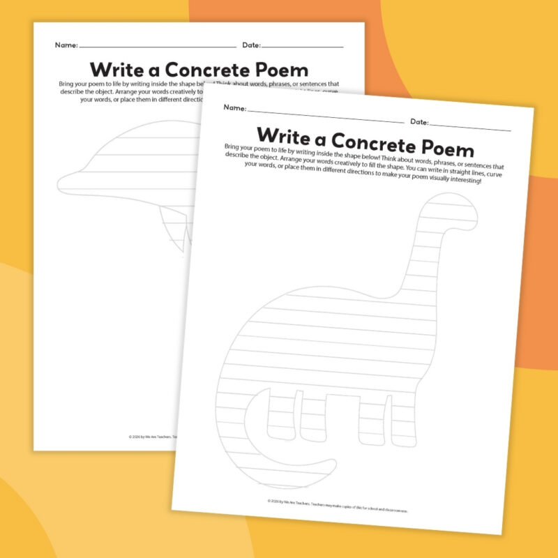 Poetry Worksheet Bundle an image of two different poetry worksheet examples