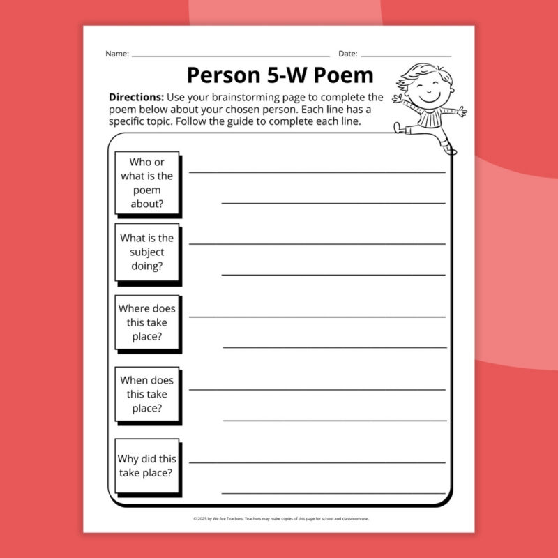 person writing template 