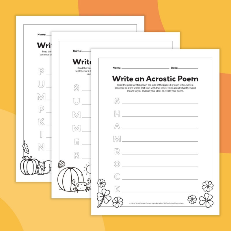 Poetry Worksheet Bundle an image of three different poetry worksheet examples