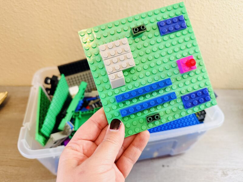 a plant cell model made out of lego pieces