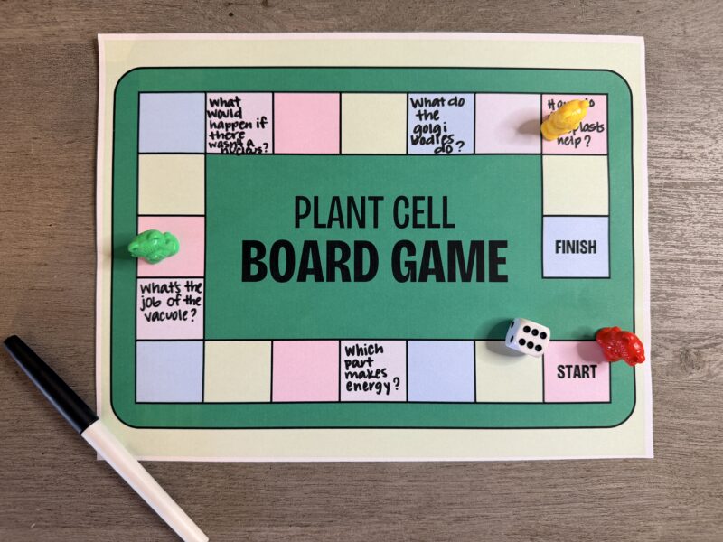 an image of a plant cell board game.