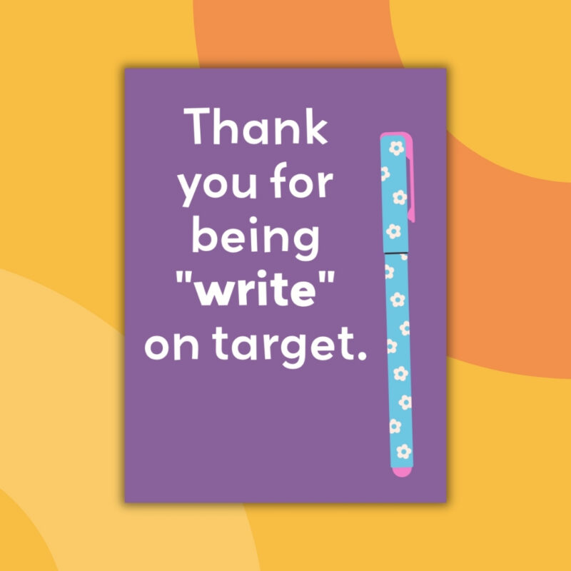 an image of a printable thank you card from teachers to students example