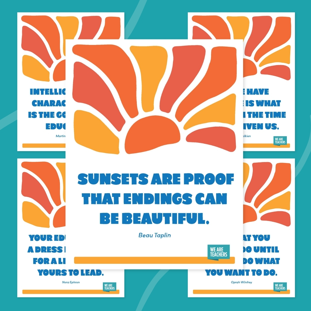 2 End of year quotes poster bundle