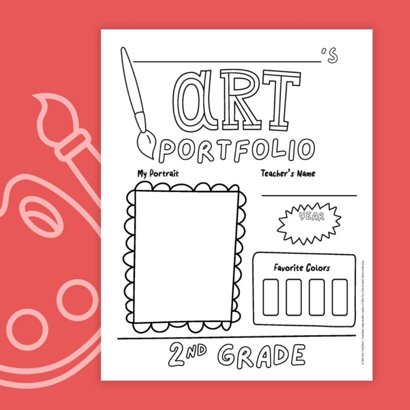 an image of an art portfolio for 2nd grade students