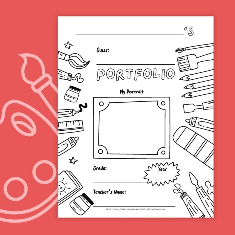 an image of an art portfolio cover for students