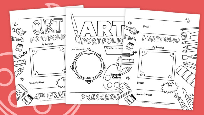 an image of an art portfolio covers for students