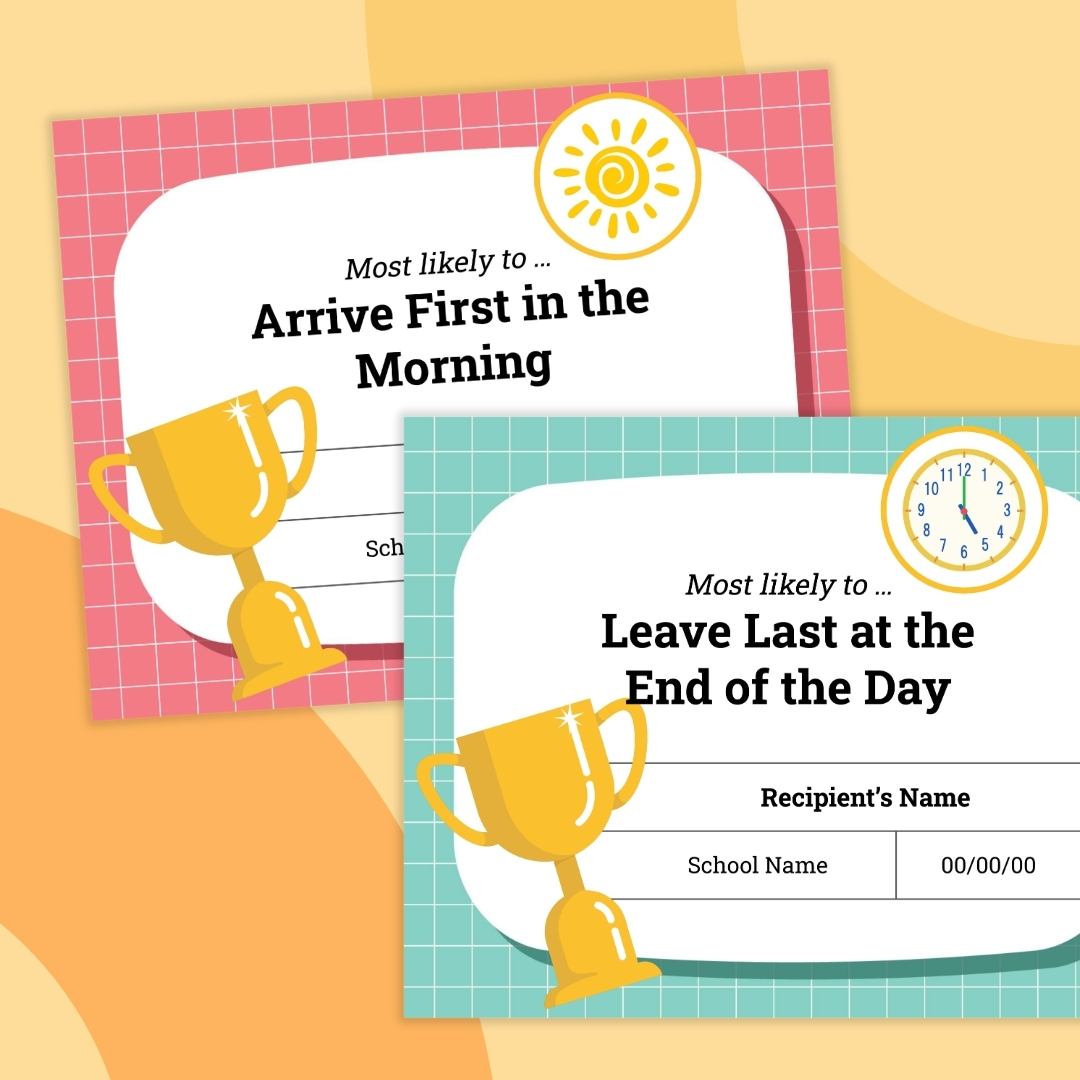 an image of two printable teacher awards